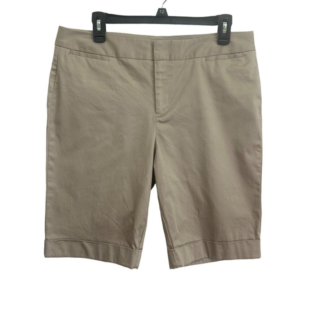 Bay Studio Women's Tan Casual Shorts Size 12 Cotton Blend